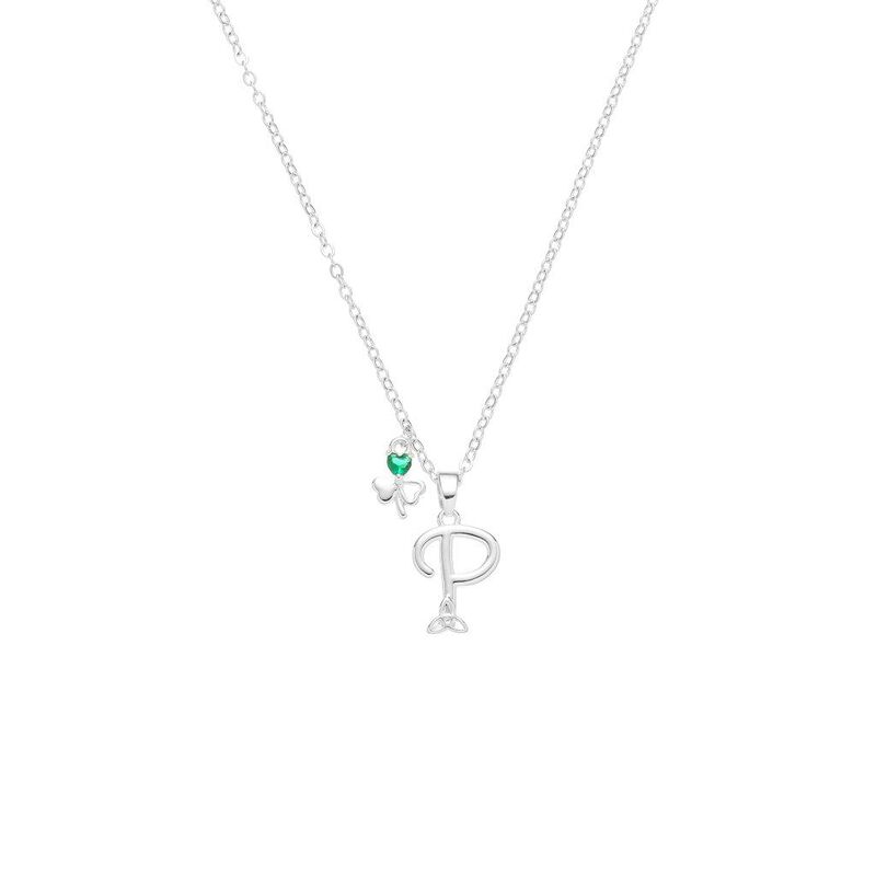 Grá Collection Silver Plated P Initial Pendant